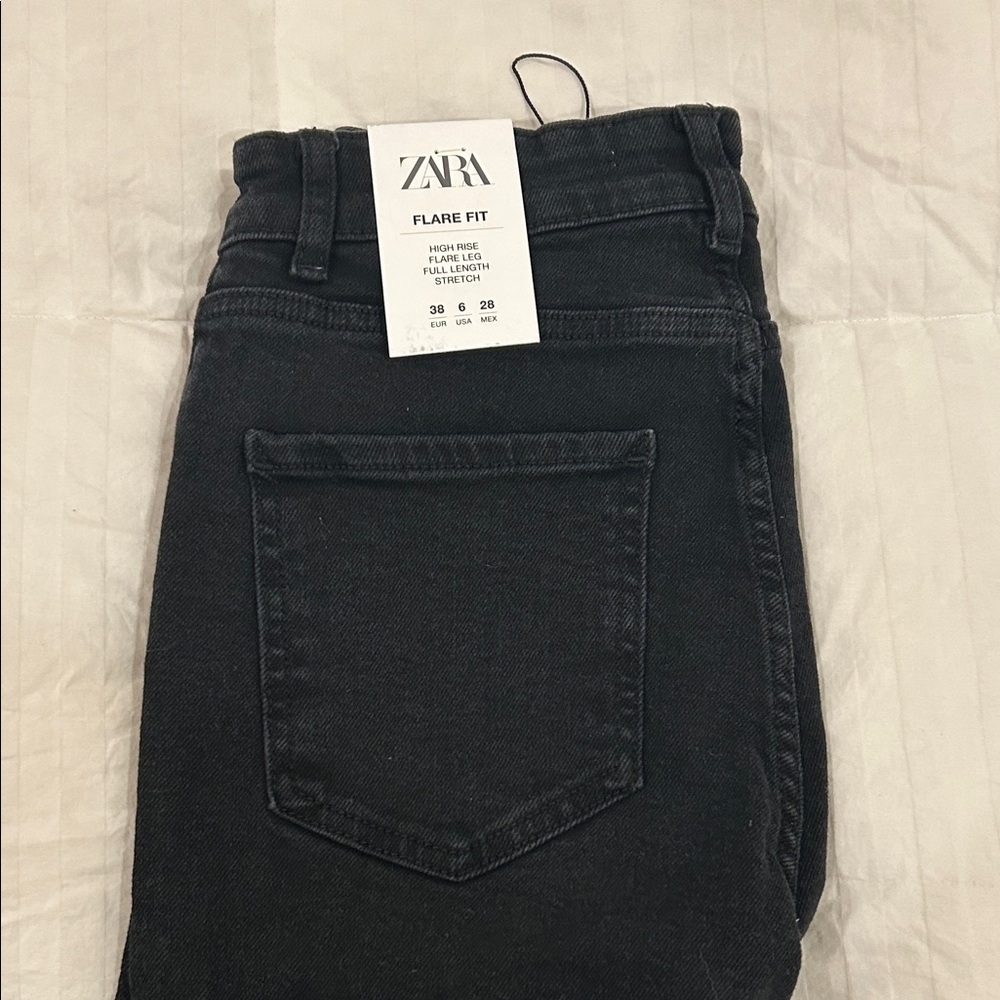 Zara Black Flare & Wide Leg Jeans - Picture 2 of 8